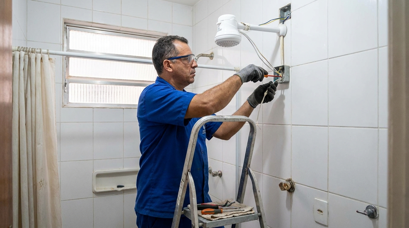 Instalacao de chuveiro eletrico em São Carlos‑SP