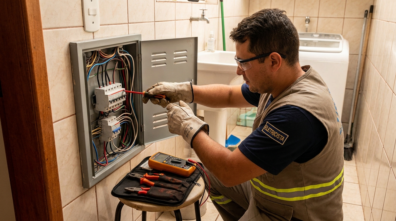 Instalacao de disjuntor residencial em São Carlos‑SP