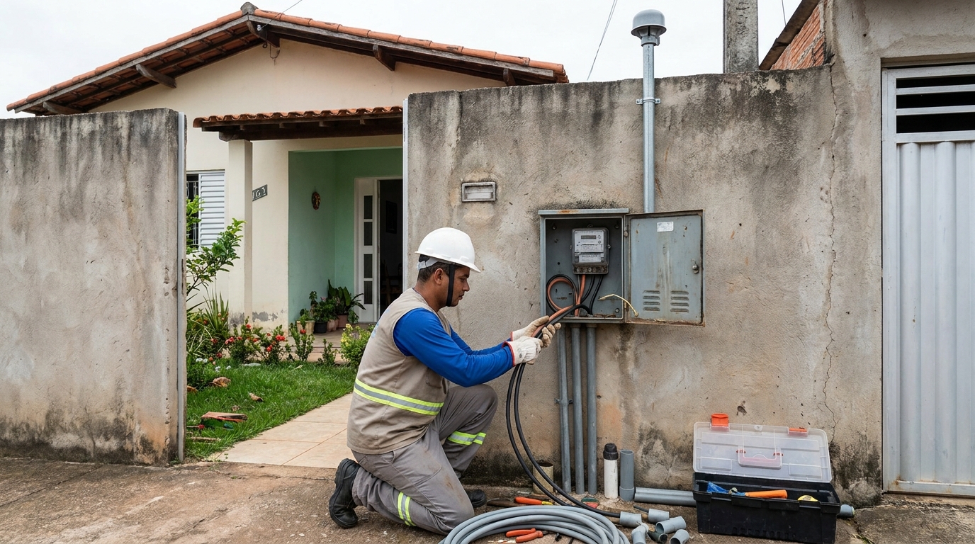 Instalacao de padrao de energia em São Carlos‑SP